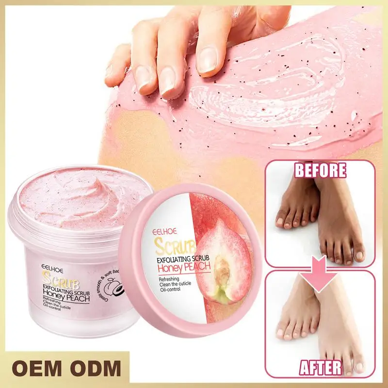 

Peach Oil Body Scrub Exfoliating Moisturize Brightening Paste Deep Cleansing Soft Skin Polish Anti-Aging Whitening Body Gel