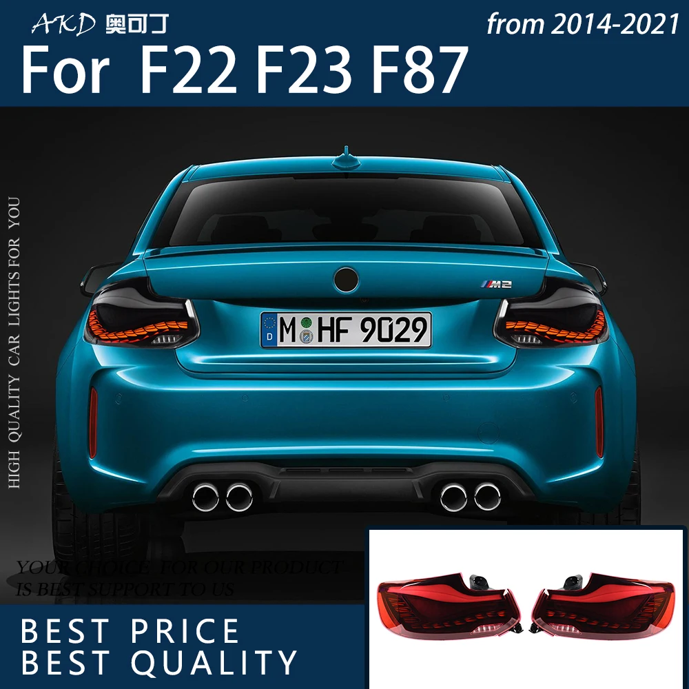 Car Lights For BMW F22 F23 2014-2021 LED Auto Taillight Assembly 218i 220i 225i 228i 230i M2 M235i M240i Upgrade Dragon Scales