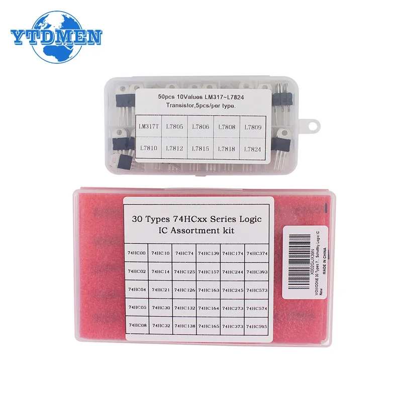 Логический IC-комплект 74HC00 74HC595, интегральная схема DIP-чип, L7805CV транзистор стабилизатора напряжения TO220, электронный комплект для самостоятельной сборки