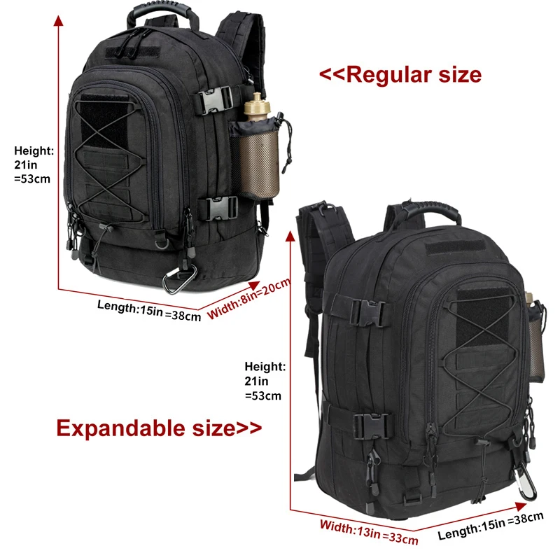 Extra Large 60L Tactical Backpack for Men Women Outdoor Water Resistant Hiking Backpacks Travel Backpack Laptop Backpacks 5