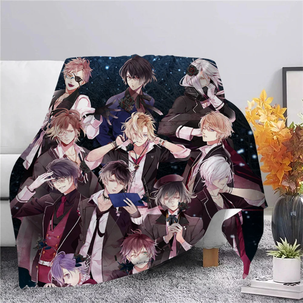 

Anime Diabolik Lovers Flannel Blanket 3D Adult Throw Blanket for Bed Cover Sofa Travel Office Adult Quilt Drop Shipping