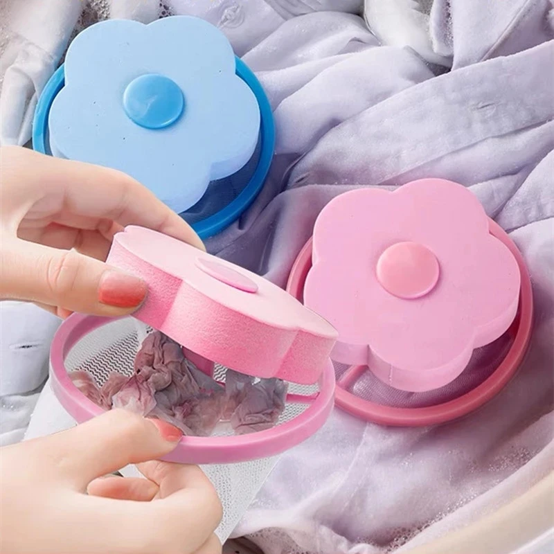 

Washing Machine Hair Filter Floating Pet Fur Lint Hair Removal Catcher Reusable Mesh Dirty Collection Pouch Cleaning Balls