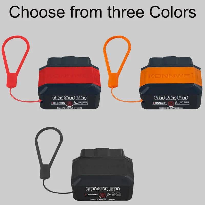 Фото Konnwei KW906 Bluetooth 5.0 ELM327 V1.5 OBD2 Сканер KW905 OBDII Автомобильный диагностический инструмент KW903 ELM 327 V1 5 OBD 2 Автоматический считыватель кодов №3