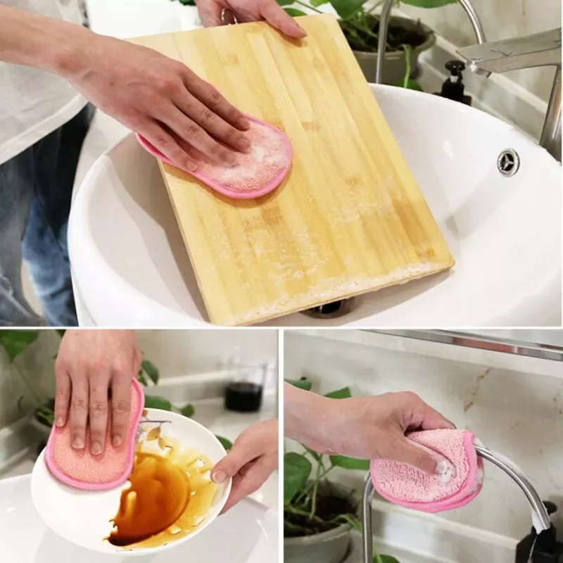 

2023 5/10/20PCS Scrub Sponges for Dishes Non-Scratch Microfiber Sponge Non Stick Pot Cleaning Sponges Kitchen Tools Wash Pot Gad