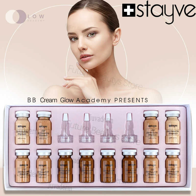 

Stayve 8ml Korean Glow Serum Starter Kit BB Cream Glow CC Kit Meso Facial Booster Whitening Acne Healing Mesotherapy Treatment