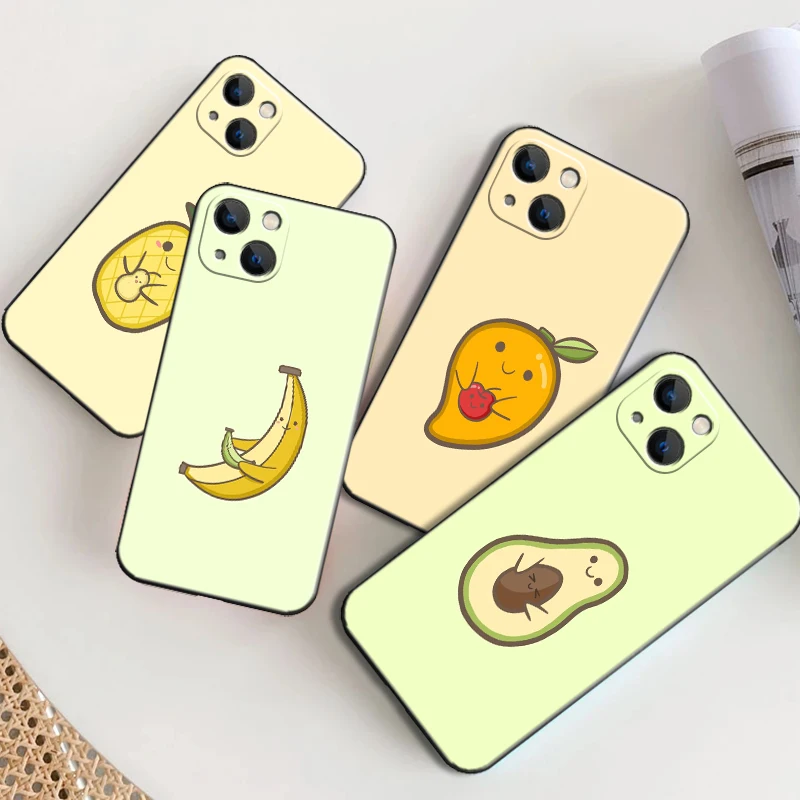 

Cute Cartoon Fruit For Apple iPhone 13 12 11 Pro 12 13 Mini X XR XS Max SE 5 6 6s 7 8 Plus Phone Case Back Soft Silicone Cover