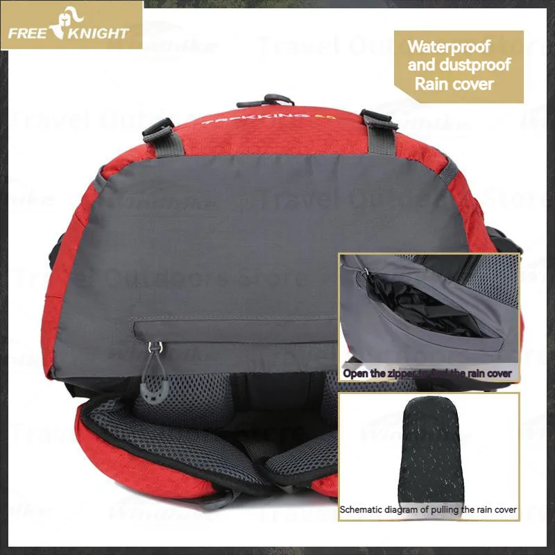 БЕСПЛАТНАЯ НОЧКА 60 л Спортивная походная сумка для альпинизма Дорожная