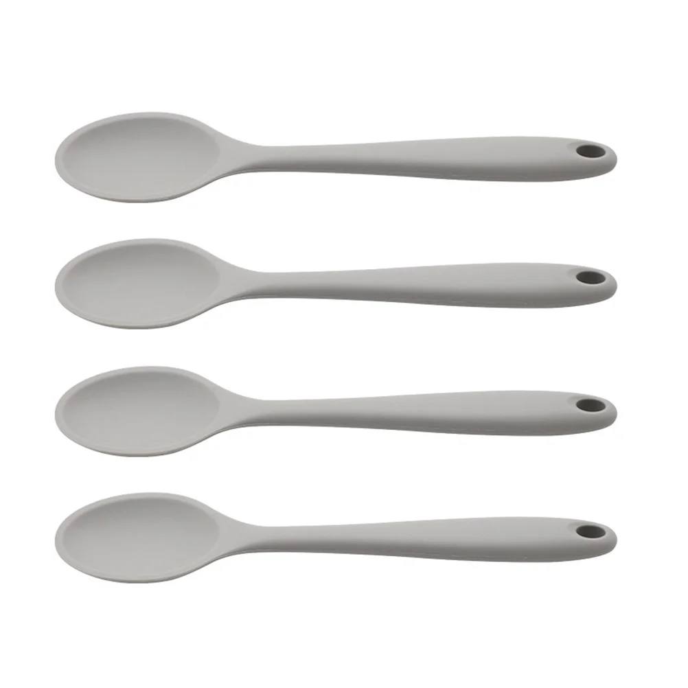 

Spoons Spoon Mixing Silicone Cooking Fruit Serving Rubber Paddle Rice Stirring Teaspoon Baking Utensils Scoop Tablespoon Honey