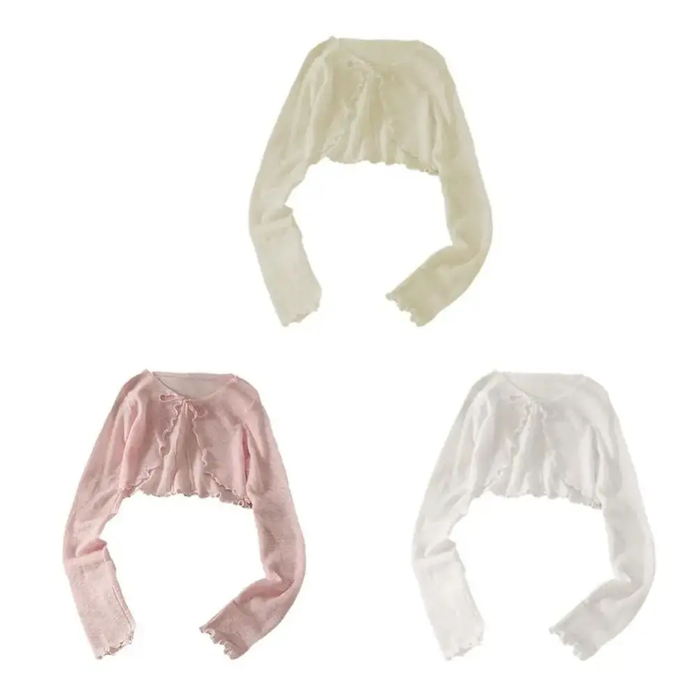 Женский тонкий солнцезащитный кардиган из полиэстера и хлопка