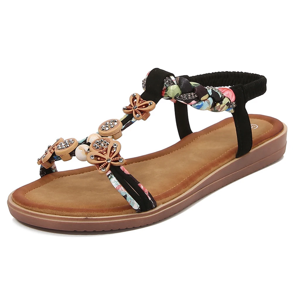 

Сандалии женские на плоской подошве, босоножки с деревянной пряжкой, удобные тапочки, повседневная обувь, размеры 36-42, a87, лето