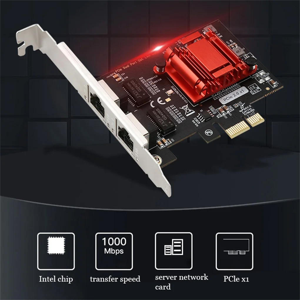 

Universal PCI-E Gigabit Network Card Wired Cards Desktop Software Routing Server Professional Ethernet Adapter