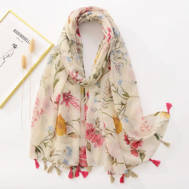 

Sexy Leopard Printed Viscose Cotton Linen Hijabs for Women Scarf Fringed Shawl Ethnic Foulard Echarpe Islam Muslim Sjaal