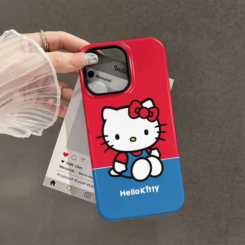 Чехол для телефона Sanrio HelloKitty Driving KT Cats iPhone 11 12 13 14 15 16 Pro Max Mini Plus чехол из ТПУ с