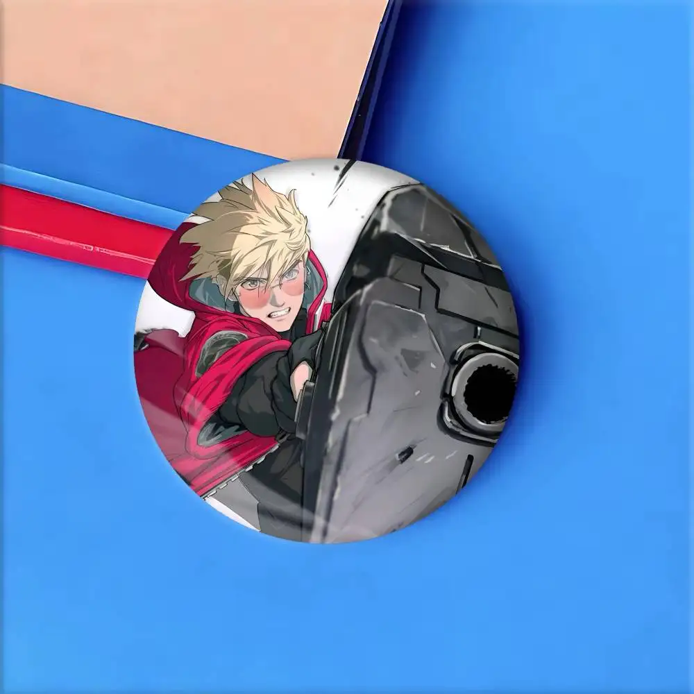 Классический аниме-значок T-Trigun Nicholas, круглая брошь с изображением персонажа, аксессуар для одежды и рюкзаков, лазерная гравировка (art.: 3920da796aa25) - 3920da796aa25