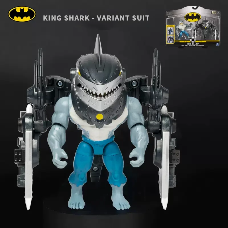 

DC Doll Deformation Equipment Suit King Shark Figure New PVC Material Movable Joint Genuine Spinmarster Children Hand Toys