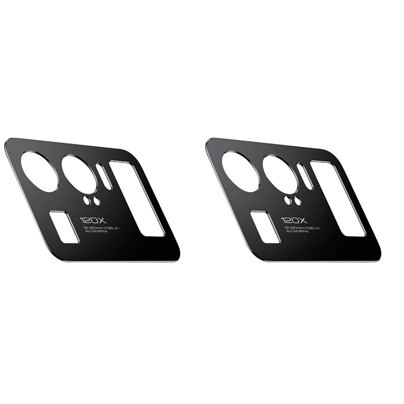 

2X Camera Lens Protector For Xiaomi Mi 11 Ultra Case Protector Metal Camera Cover For Mi11 Ultra Protection Film(Black)