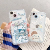 hello kitty cinnamon cinnamoroll phone case for iphone 11 12 13 pro max x xs xr 7 8 plus angel eyes transparent protector cover