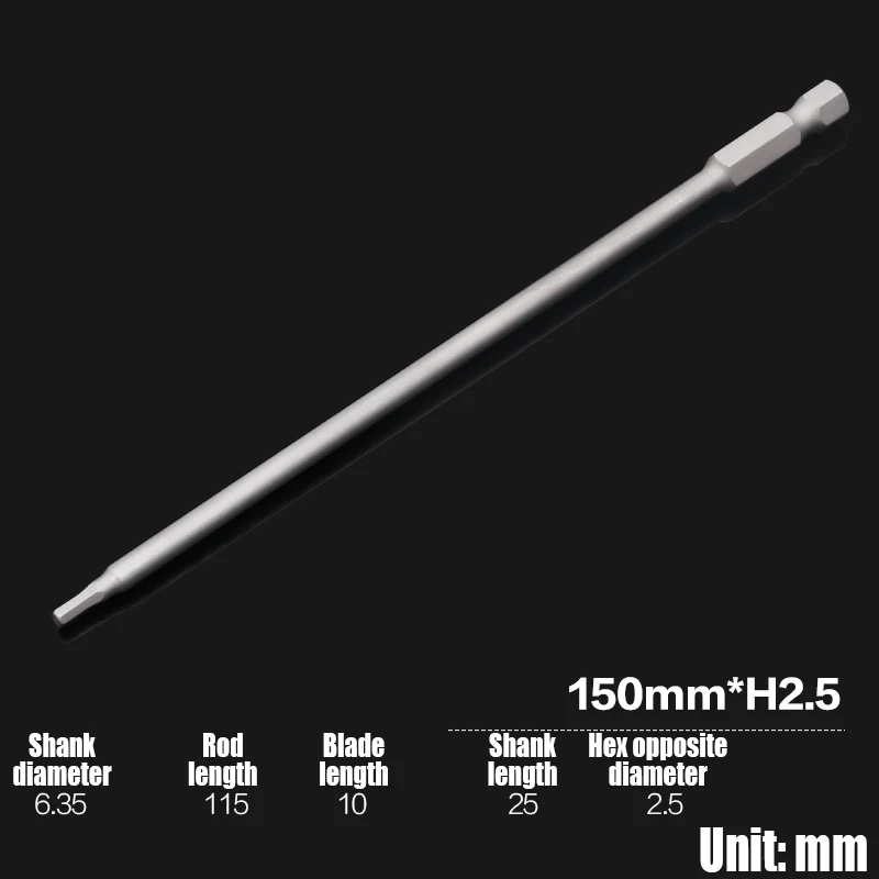 Магнитная шестигранная отвертка GooBetter H2-H10 75/150/200 мм