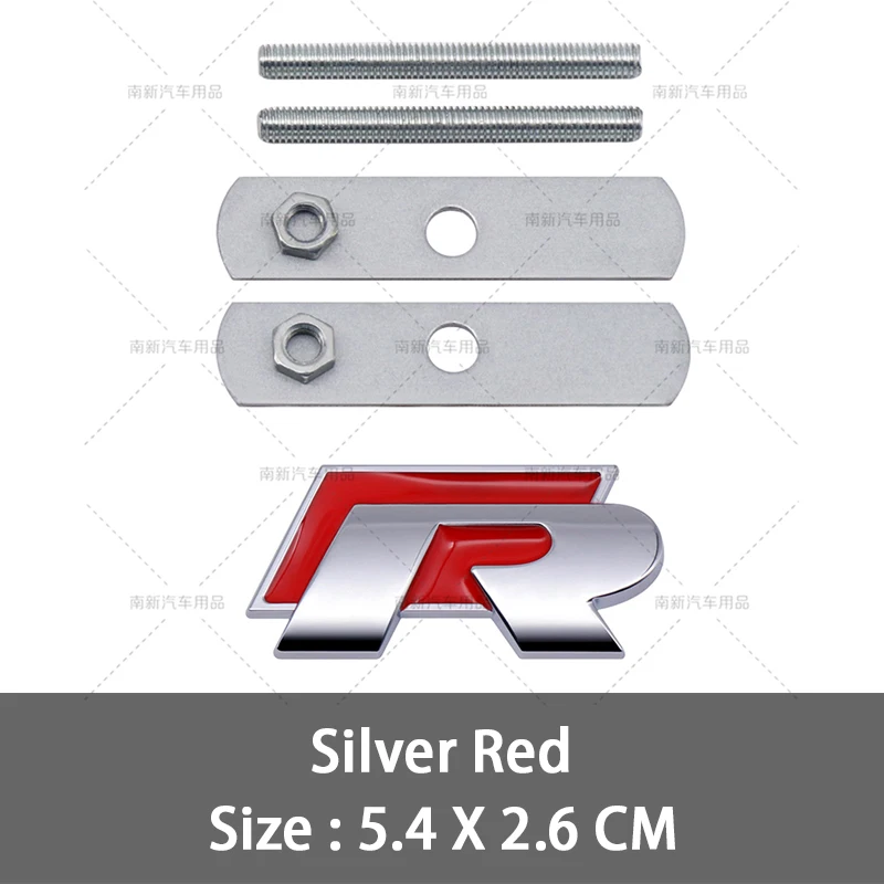 

3D Металлический R Гриль Эмблема Значок R линия Решетка Наклейки Для Volkswagen VW R Rline Bora Golf GTI Polo Tiguan Passat Sagitar Magotan