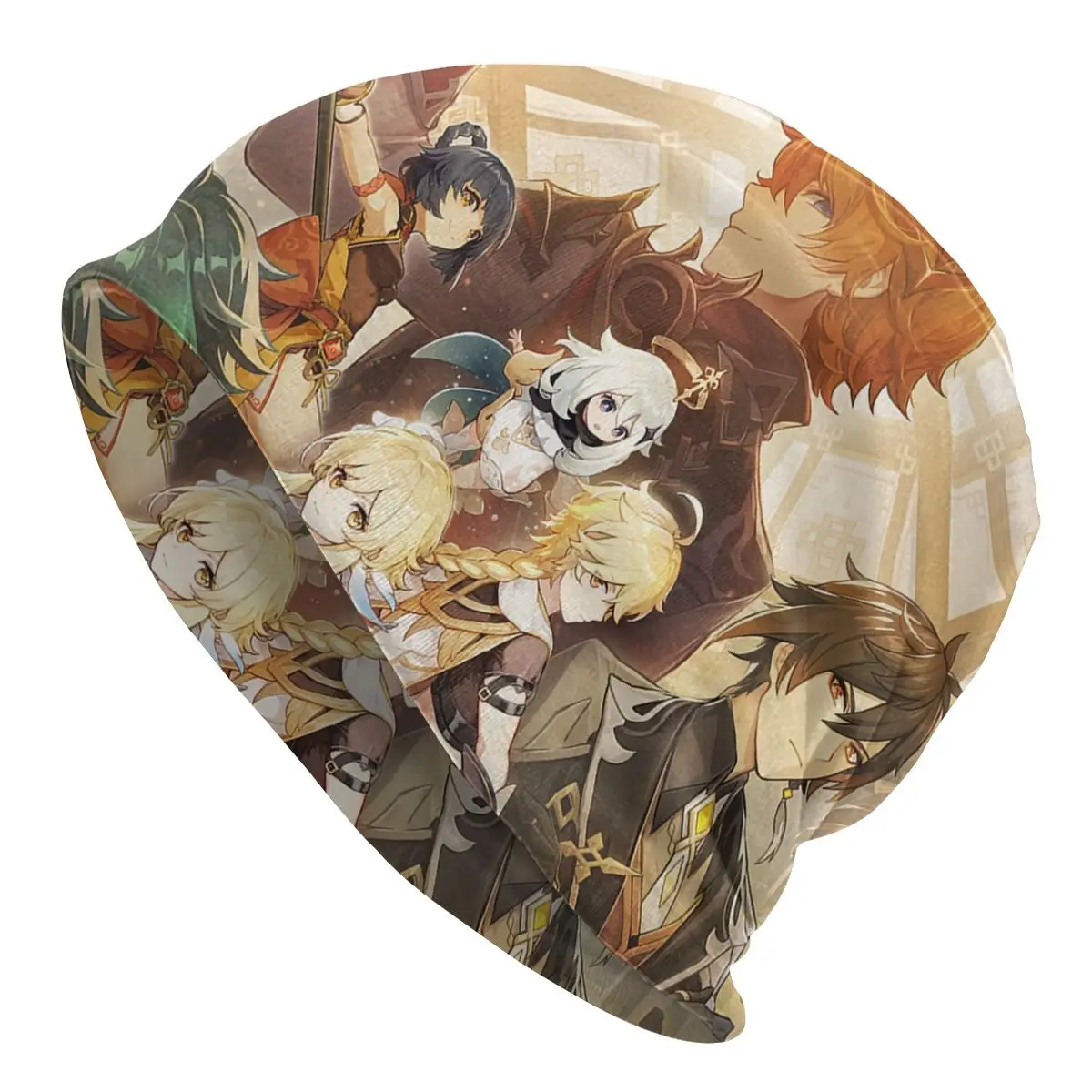 

Татаглия ZhongLi Genshin ударная игра Paimon осенние женские теплые шапочки двойная используемая теплая шапочка головные уборы