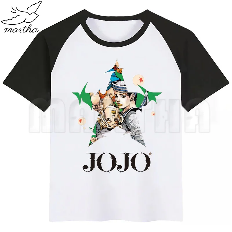 JoJo Bizarre Adventure T-shirt O-Neck Short Sleeves New Autumn Print Children T-shirt Short Sleeve O-neck T Shirt Baby Gilrs