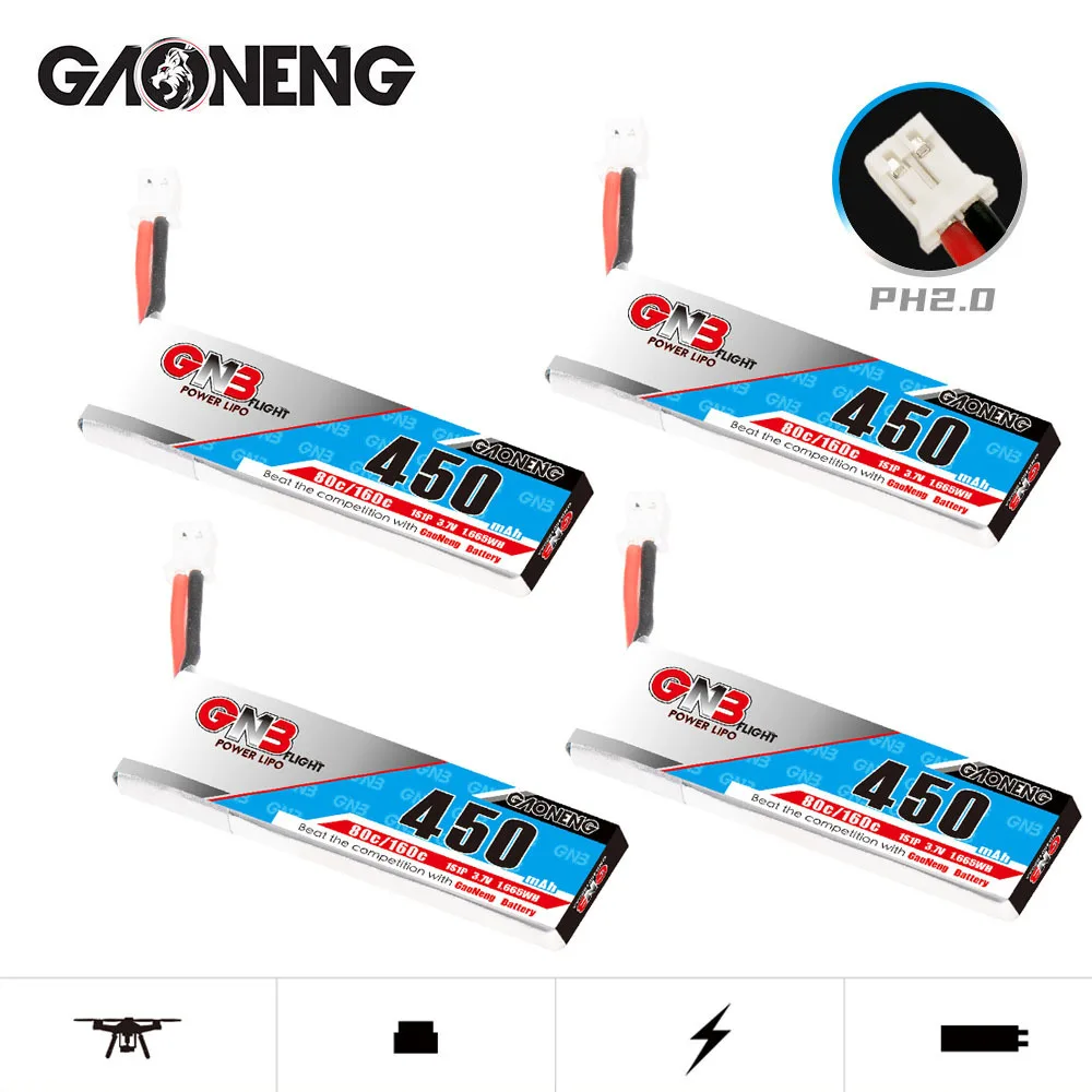 

RC FPV гоночный Дрон батарея 1s 3,7 в 450 мАч 80c/160c Lipo батарея для радиоуправляемого квадрокоптера вертолета запасные части батарея 1s