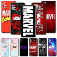 marvel logo art fashion phone case for samsung galaxy a51 a71 a41 a31 a11 a01 a72 a52 a42 a32 a22silicone tpu cover