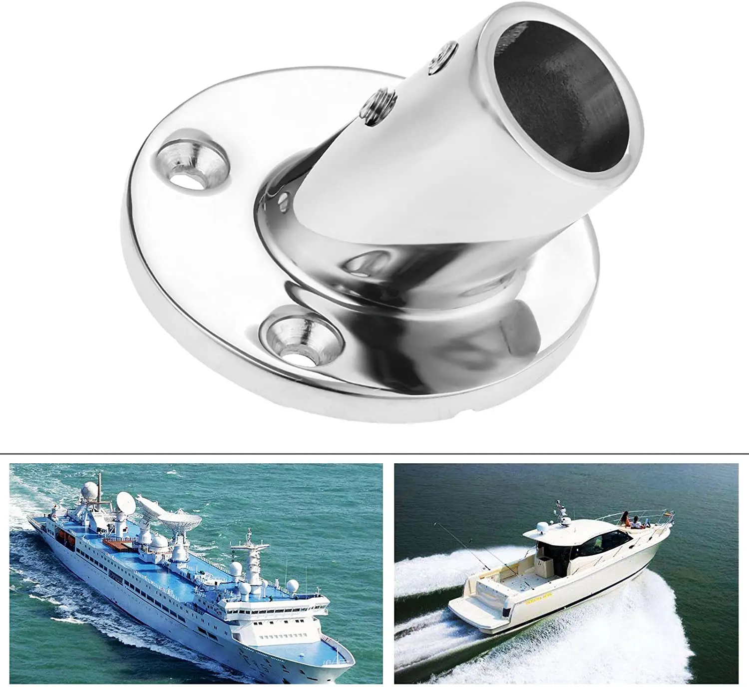 ISURE MARINE лодка из нержавеющей стали ручной рельсовый фитинг 60 градусов 22 мм 78 Круглый Цоколь (art.: 7a3be4639) - 7a3be4639