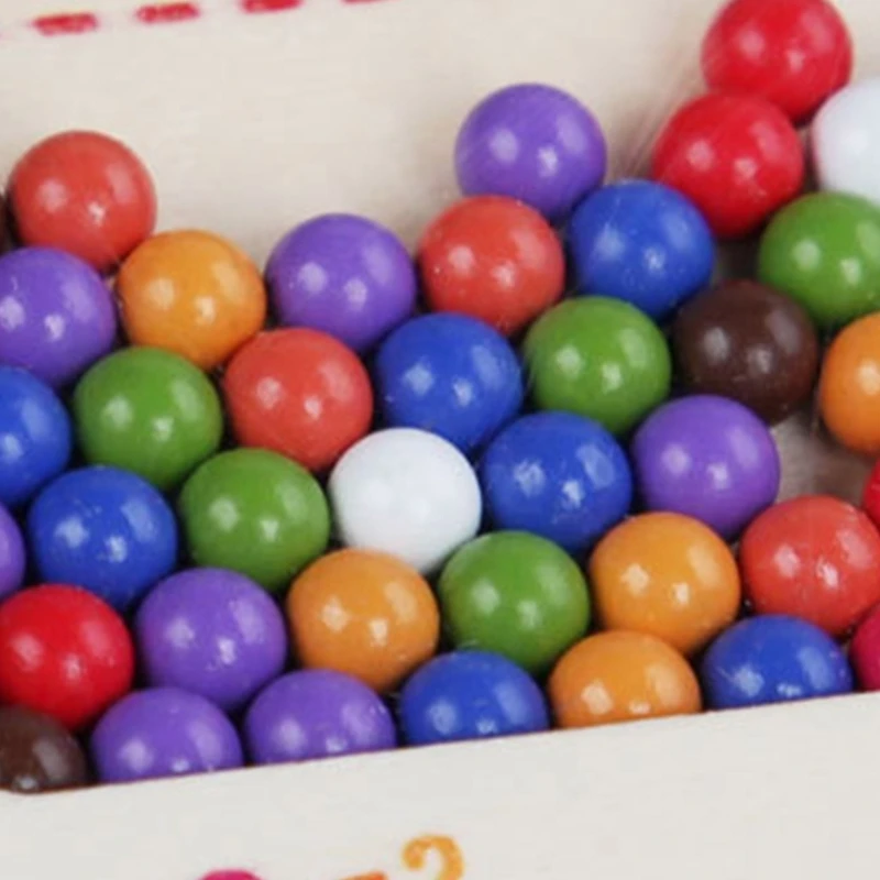 

77HD Wood Magnetic Walking Bead Maze Toy Color Sorting Toddler Enlightenment Early Education Calculate Toy for Kindergarten