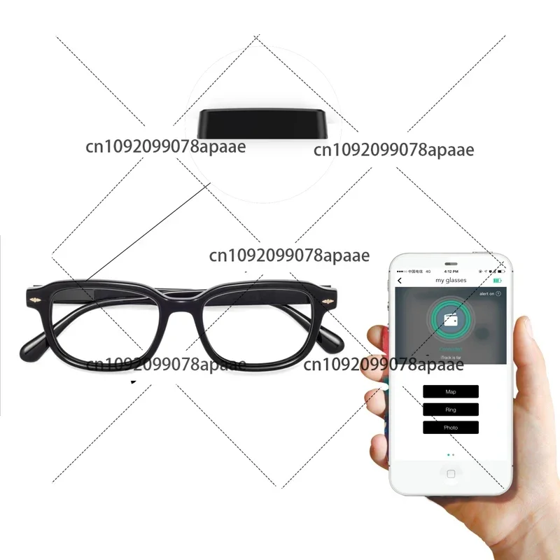 Новый локатор очков Bluetooth GPS-трекер Find My Glasses Приложение для смартфона Поиск