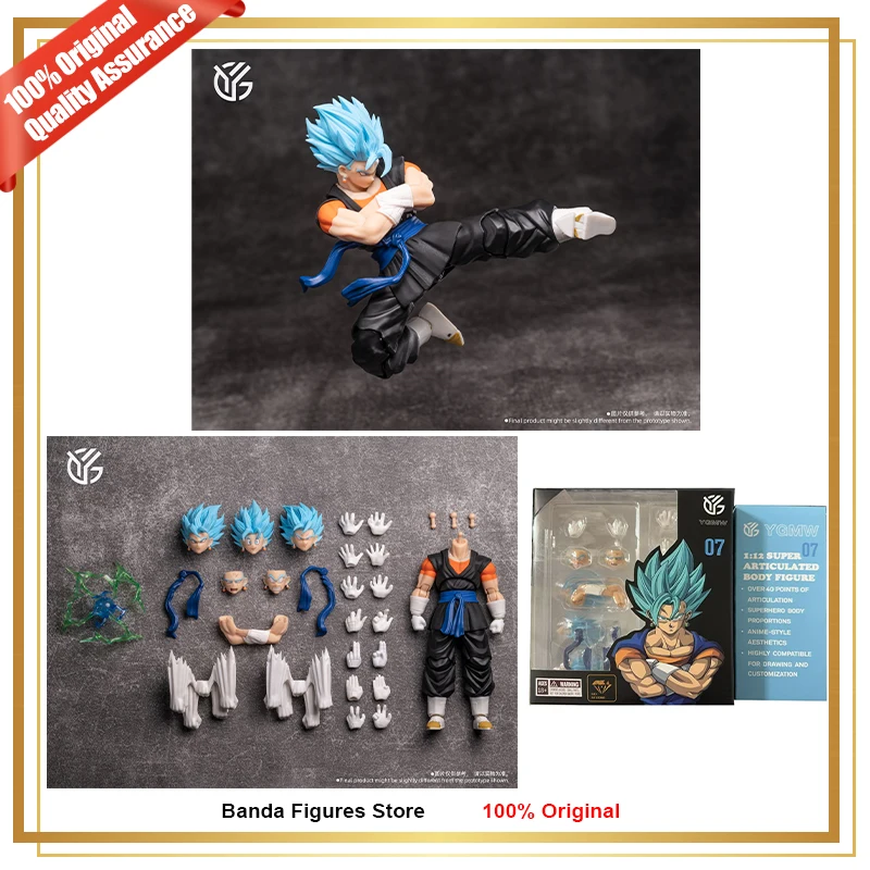 Фото Оригинальная фигурка YGMW Studios Dragon Ball Vegito 007 Vegetto OC TOYS 07 Heroes Super Saiyan Blue Vegito в наличии, аниме-модель, игрушка №1