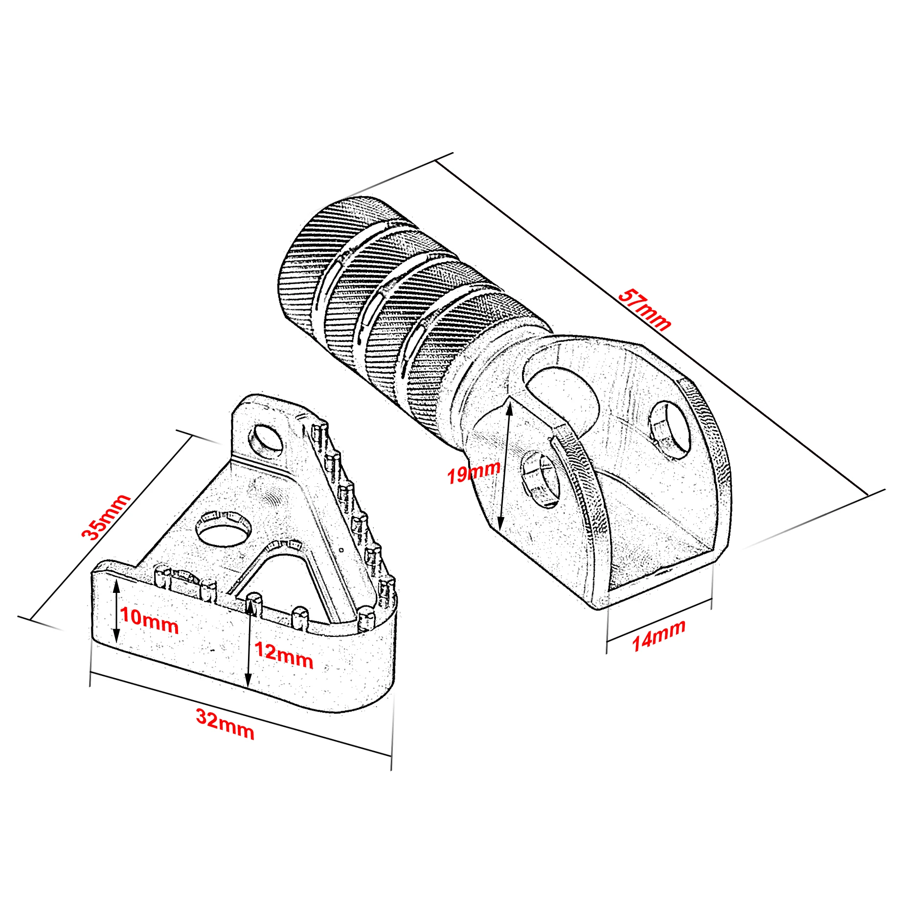 Наконечник рычага переключения передач заднего тормоза для мотоцикла с ЧПУ Goldfire