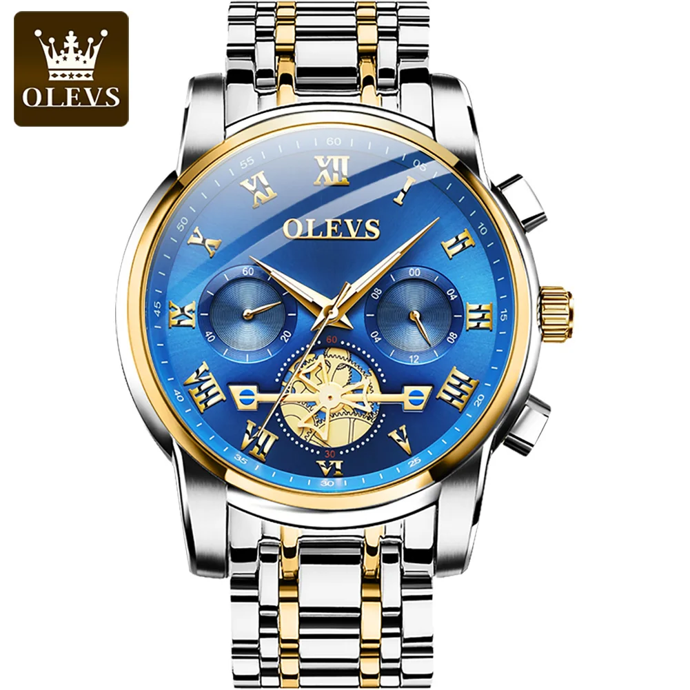 

Top Brand Luxury OLEVS 2859 New Men Quartz Watch Luxury Gold Strap Fashion Waterproof Men's Watches Men Clock Luminous Hands