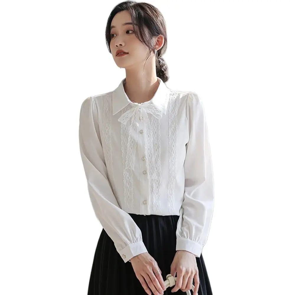 

Simple Ladies White Blouses Fashion New Autumn Long-Sleeve Slim Chiffon Shirts For Women Office Tops Woman 2022 Casual Clothing