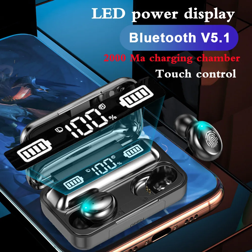 

Беспроводные Bluetooth-наушники с сенсорным управлением, Hi-Fi стерео наушники-вкладыши, спортивные наушники с HD-вызовом и шумоподавлением, гарнитура