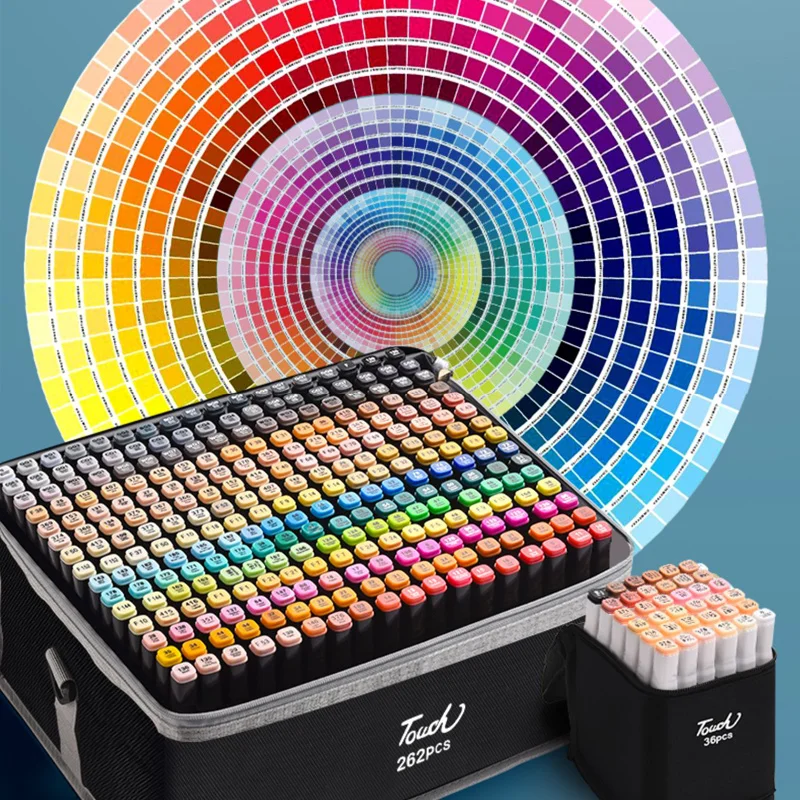 Double Headed Colouring Markers Oily Drawing Markers For Art Student Aesthetic School Supplies Stationery