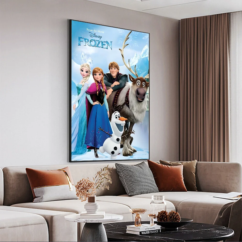 Anime Frozen Posters Sticky Whitepaper Sticker DIY Room Bar Cafe Kawaii Decor