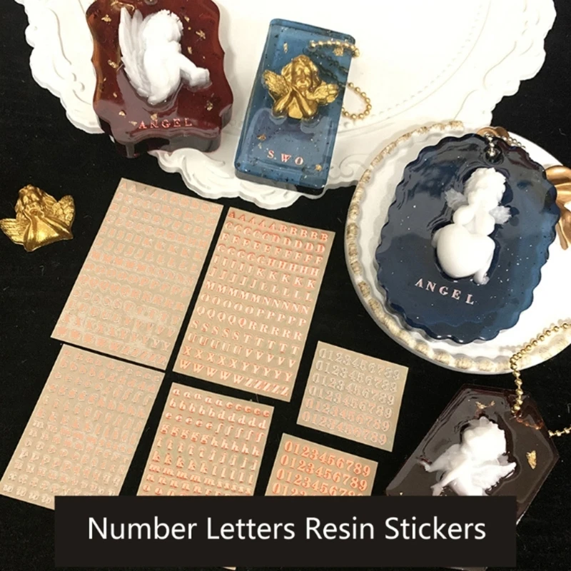 

Letter Stickers for Resin,Alphabet Number Stickers for Nail Art Epoxy Resin Crafts,Self Adhesive DIY Scrapbook Stickers