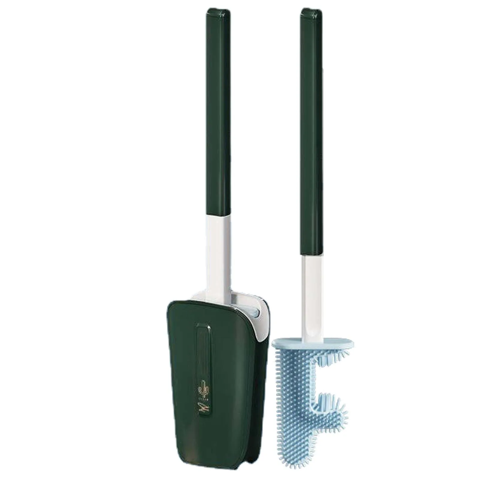 

Силиконовая щетка для унитаза с длинной ручкой и держателем