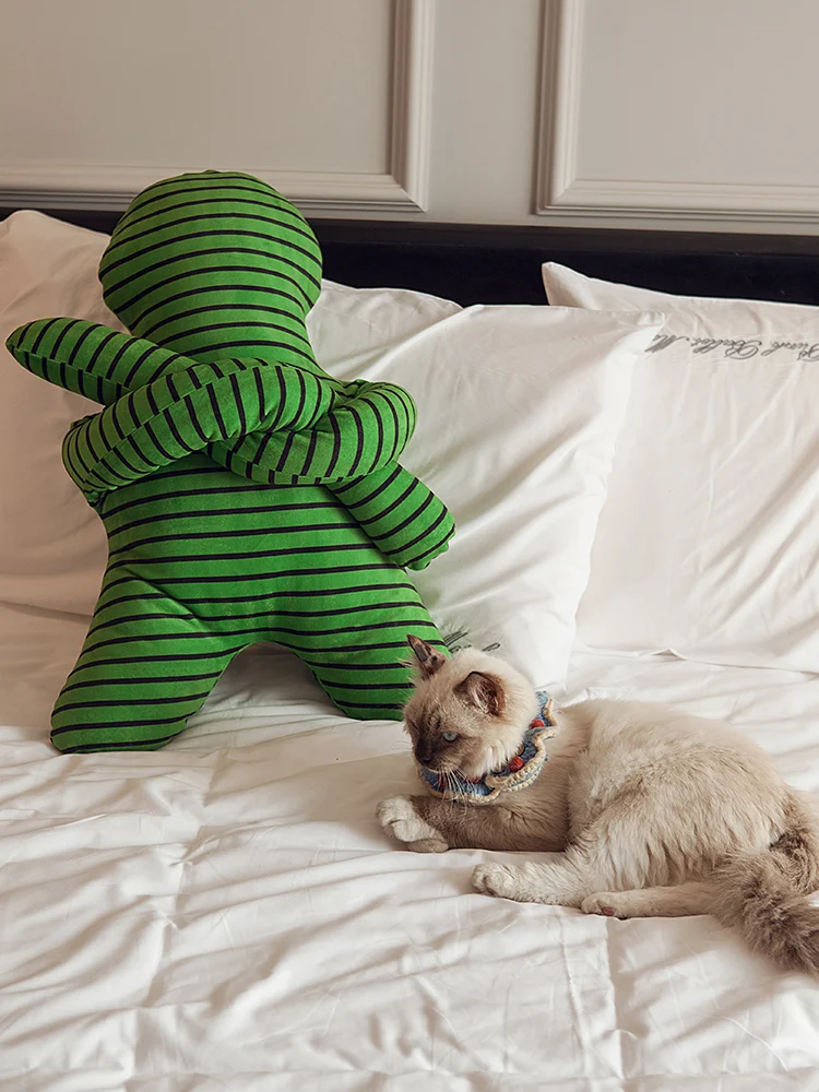 

Creative Humanoid Long Arm Plush Toy Doll Bed Funny Striped Pillow Cushion Home Decoration Couch Pillows for Living Room