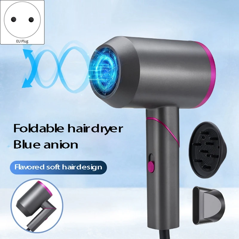 

Foldable Hair Dryer 1800W Blow Dryer Ionic Hair Dryer With Diffuser Constant Temperature Hair Care Hair Blower