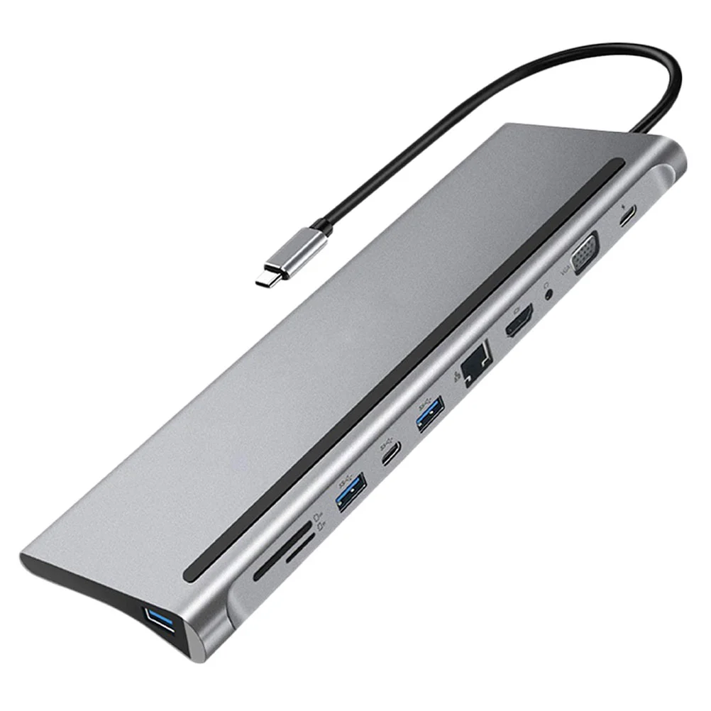 

Computer Converter Ethernet Hub Expansion Dock USB A Hub Docking Station Miniature Type C Multi Adapter