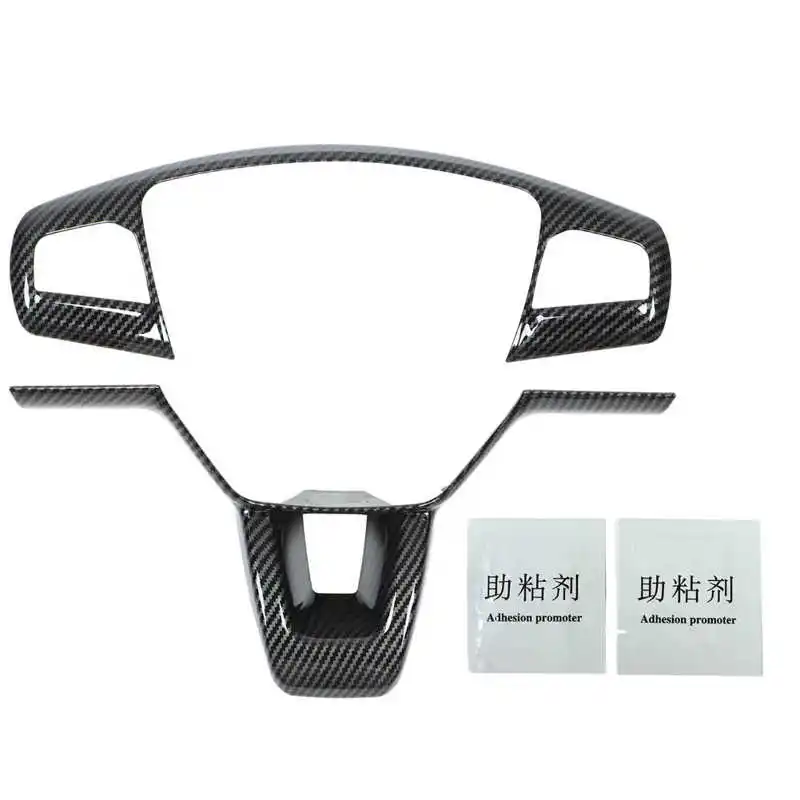 

Car Steering Wheel Trim Carbon Fiber ABS Easy Installation Replacement for Mustang Mach‑E Car Interior