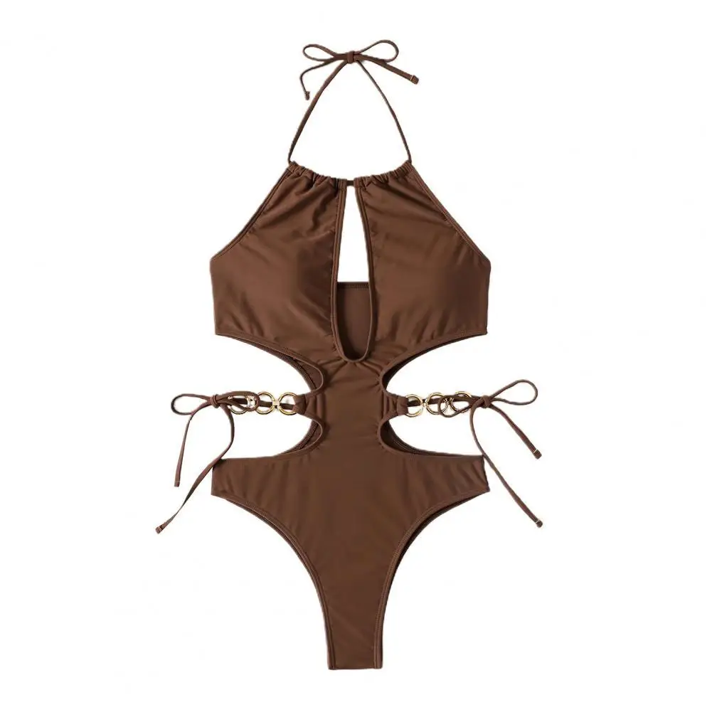 

Breathable Sexy Backless Halter Women Sexy Monokini Skinny Romper Bikini Quick-Drying for Vacation