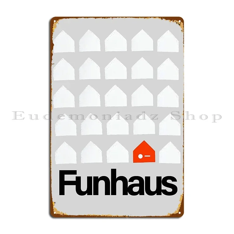 Металлическая вывеска Funhaus настенный декор для стен в пабе кинотеатр