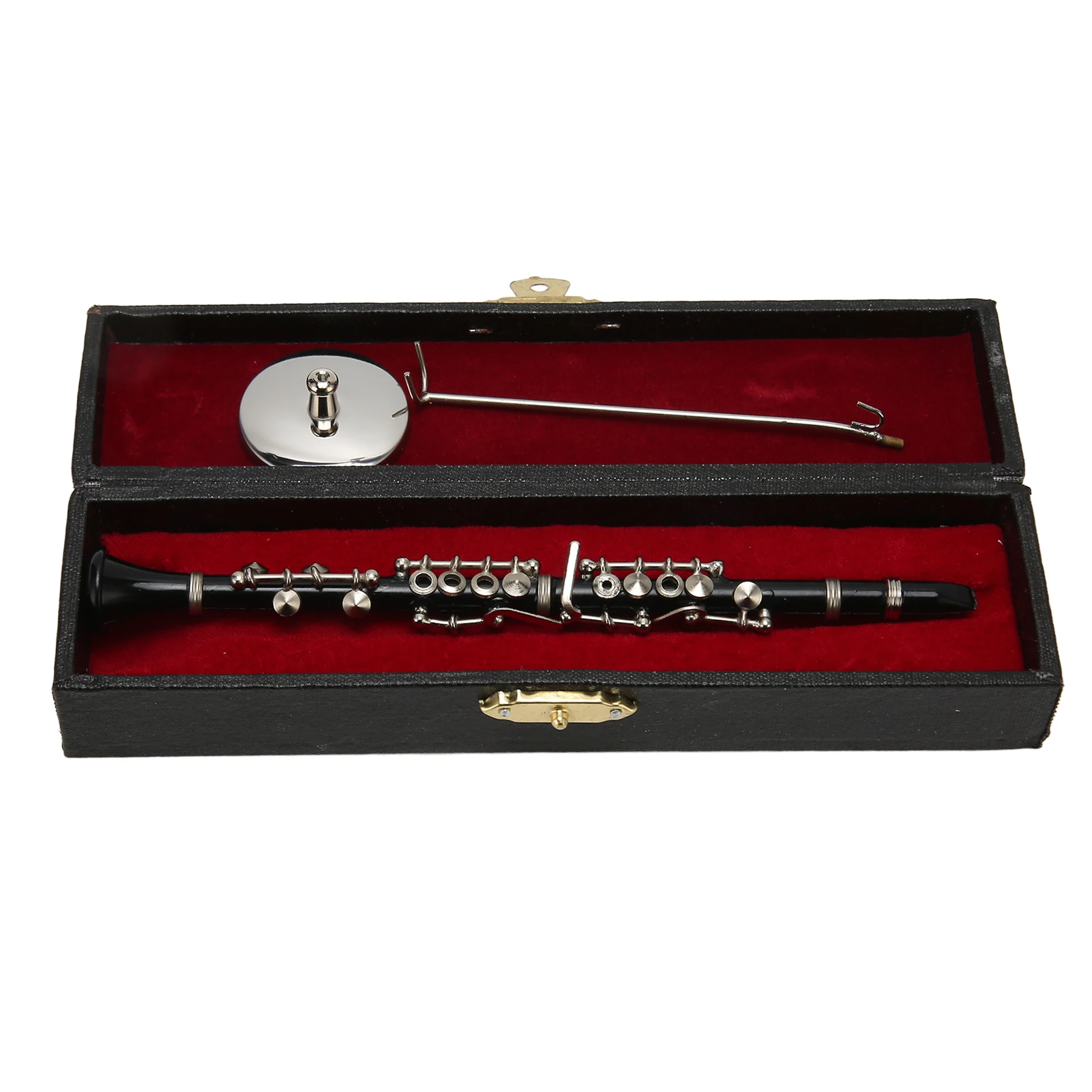 

Миниатюрная модель кларнета 16 см, миниатюрная черная декоративная модель кларнета, реалистичный кларнет для кукольного домика, музыкальный инструмент для рабочего стола