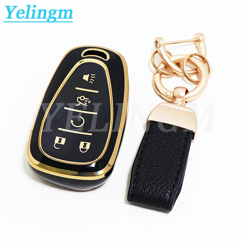 5-кнопочный смарт-ключ из ТПУ автомобильный брелок чехол для Chevrolet Chevy Equinox Malibu Camaro
