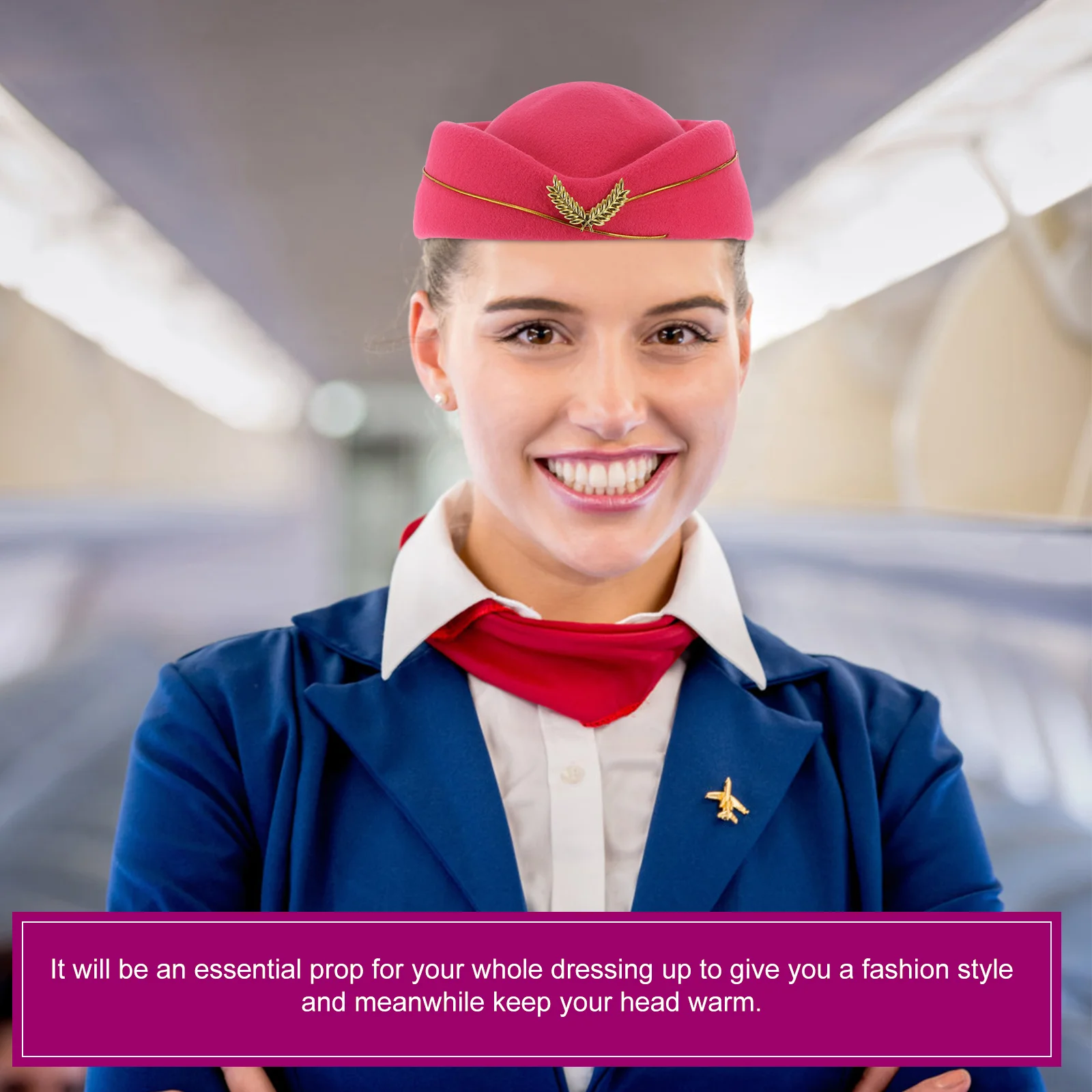 Женская шляпа стюардессы фетровая костюм для костюма косплей музыкальное