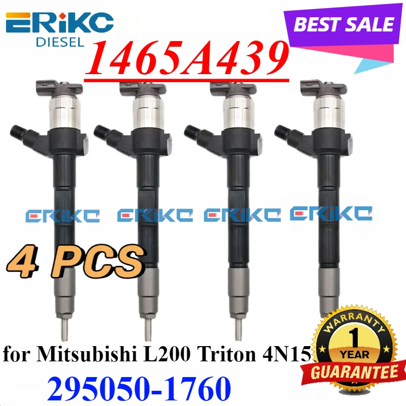 4PC 1465A439 Топливная форсунка Common Rail 295050 -1760 Форсунка под давлением -1761 для