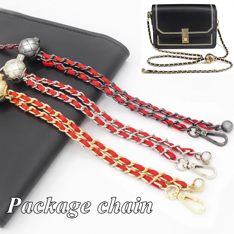 

Adjustable Bag Chain Detachable Shoulder Bag Strap All-match Metal Chains Texture Braided Chain Bag Accessories 2022 New